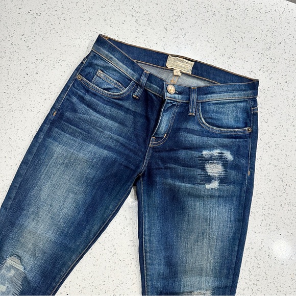 Current Elliott - The Ankle Skinny in Old Blue Repair sz 0 - Picture 4 of 10
